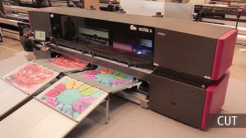Superwide VUTEk 5r/3r printer -Inline Finishing