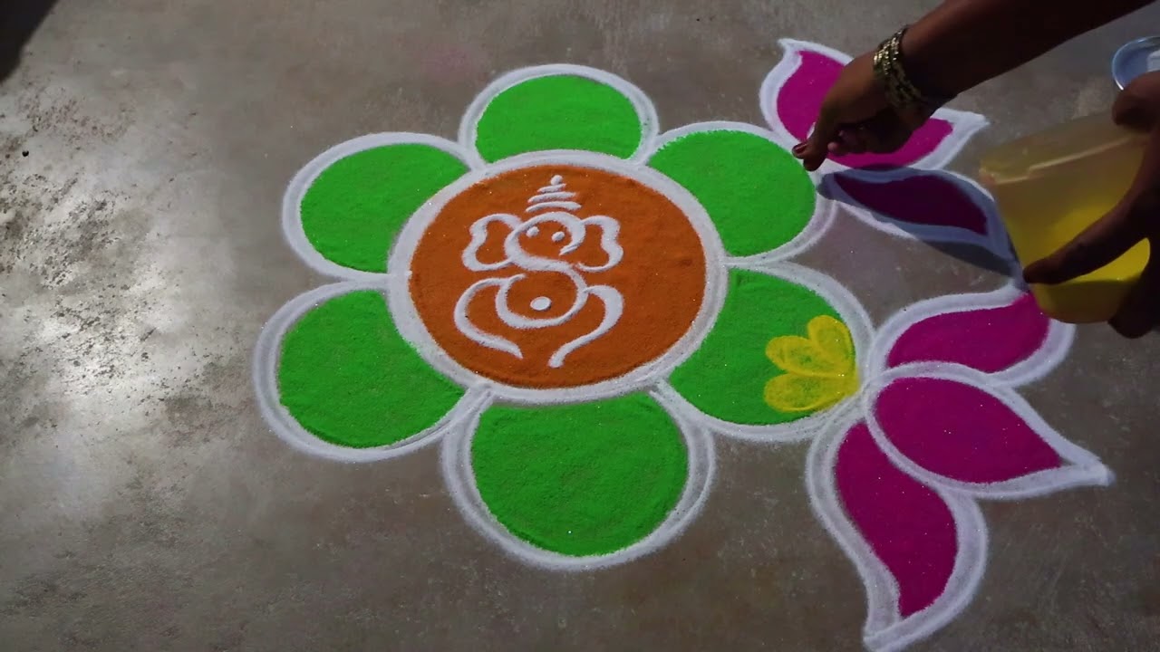 vinayagar chathurthi 2025 🌻lotus special kolam🌻3*2 pillaiyar chaturthi 🌻Ganesha festival