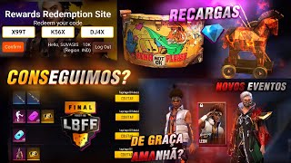CONSEGUIMOS RECOMPENSAS DA LBFF 6? 2 SALAS E EMOTE, LEON DE GRAÇA E OURO ROYALE ESPECIAL - FREE FIRE
