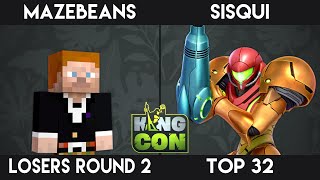 Kingcon: Losers Top 32 - IJC| Mazebeans (Steve) Vs GiantX| Sisqui (Samus)