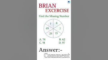👉BRAIN EXCERCISE| Find the Missing Number 🤔  #genius #shortspuzzle