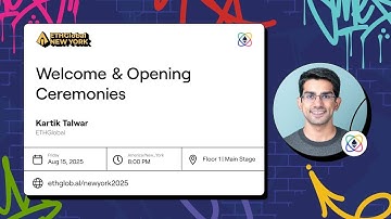ETHGlobal New York 2025 Opening Ceremonies I Kartik Talwar