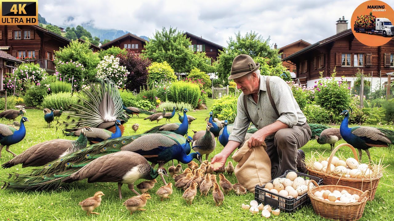 Inside Switzerland’s High-Tech Peacock Farms 🦚 | Raising Millions Step by Step