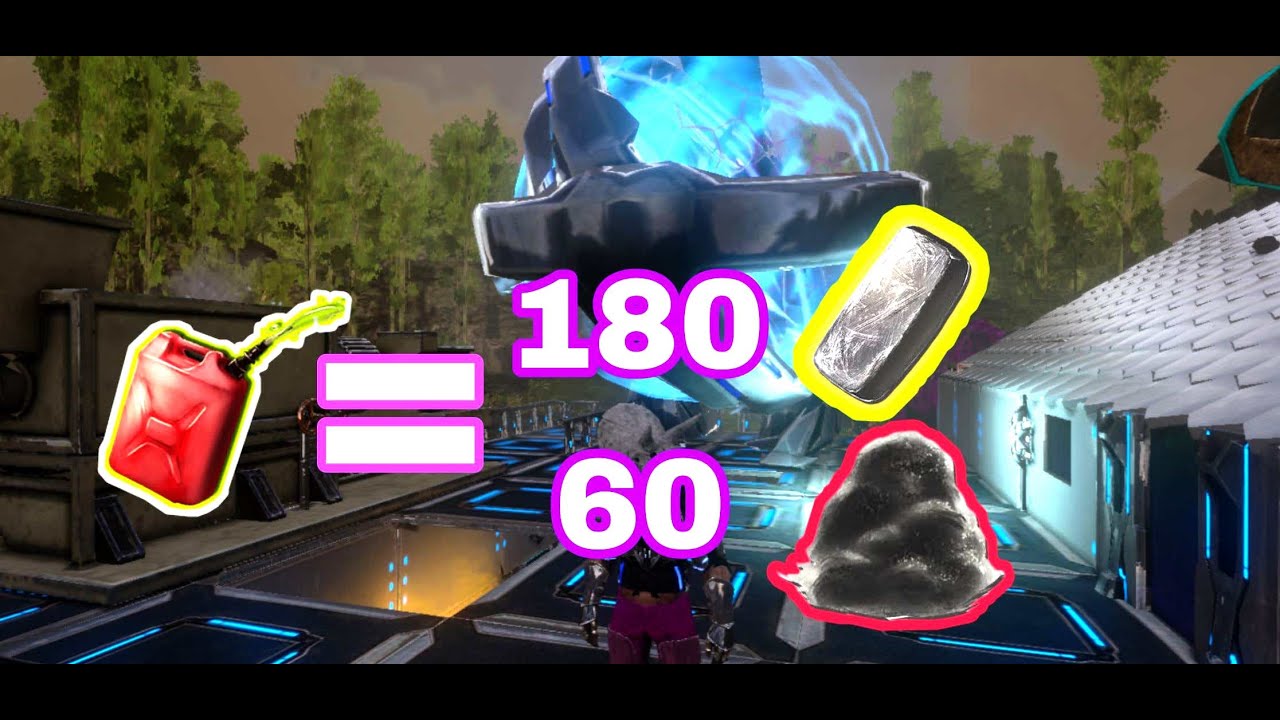 Ark mobile Best Metal farming method 180 Metal in 1 Gasoline Best trick for Metal Ingots