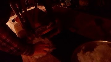 Demo of a wool picker...part of processing wool