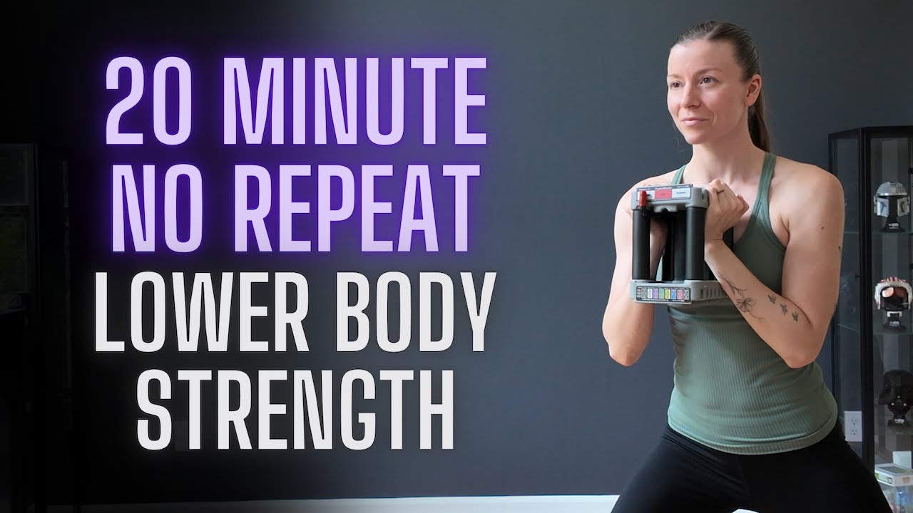 20 Min LEG WORKOUT at Home with Dumbbells | No Repeat Lower Body ...
