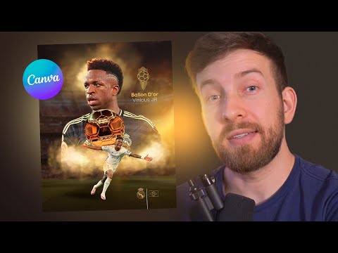 Como fazer Flyer Esportivo de Futebol no Canva | Vini JR Bola de Ouro