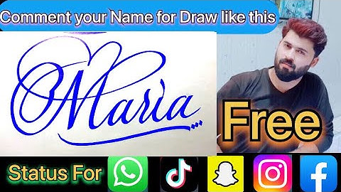 Maria Name Signature Calligraphy Status | How to Cursive write with cut Marker #maria @maria
