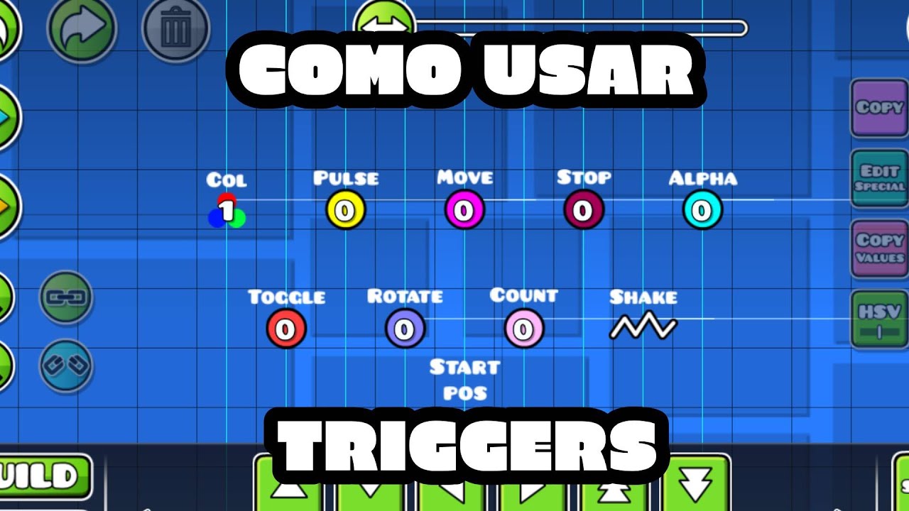 COMO USAR LOS TRIGGERS BASICOS EN GEOMETRY DASH - YouTube
