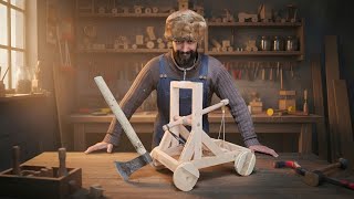 Working Wooden Catapult from Scratch! DIY Medieval Siege Weapon (Full Build &amp; Test)