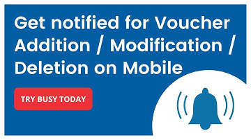 BUSY Accounting Software - Event Notification feature - (English)