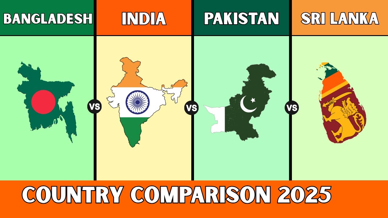 BANGLADESH VS INDIA VS PAKISTAN VS SRI LANKA | COUNTRY COMPARISON