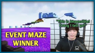 Sykkuno Beats The New Event Maze in Abe's Minecraft Server (with TIMER)