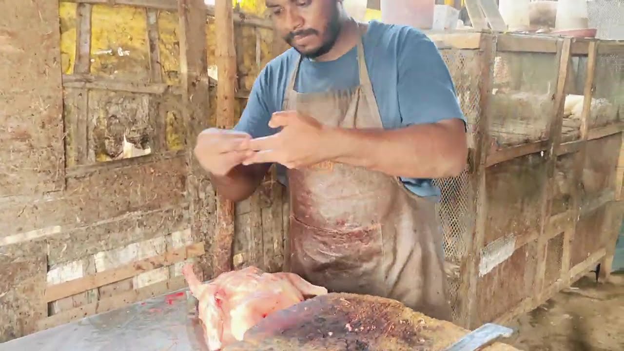 Wasi Chicken Counter shop clean skin out HD 😍 😍 😍without water