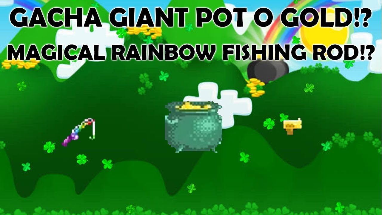 GACHA GIANT POT O GOLD! DAPET MAGICAL RAINBOW FISH ROD!? Growtopia