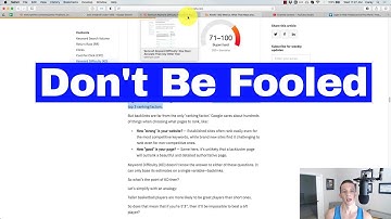 Where SEMRUSH and Ahrefs Keyword Difficulty Score Fails
