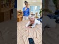 Baby's first roll attempt has mom dying 😂 #babyrolling #parentlife #momhumor