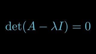 Celebrity Derivation of the Characteristic Equation | Linear Algebra -- Eigenvalues and Eigenvectors Profile