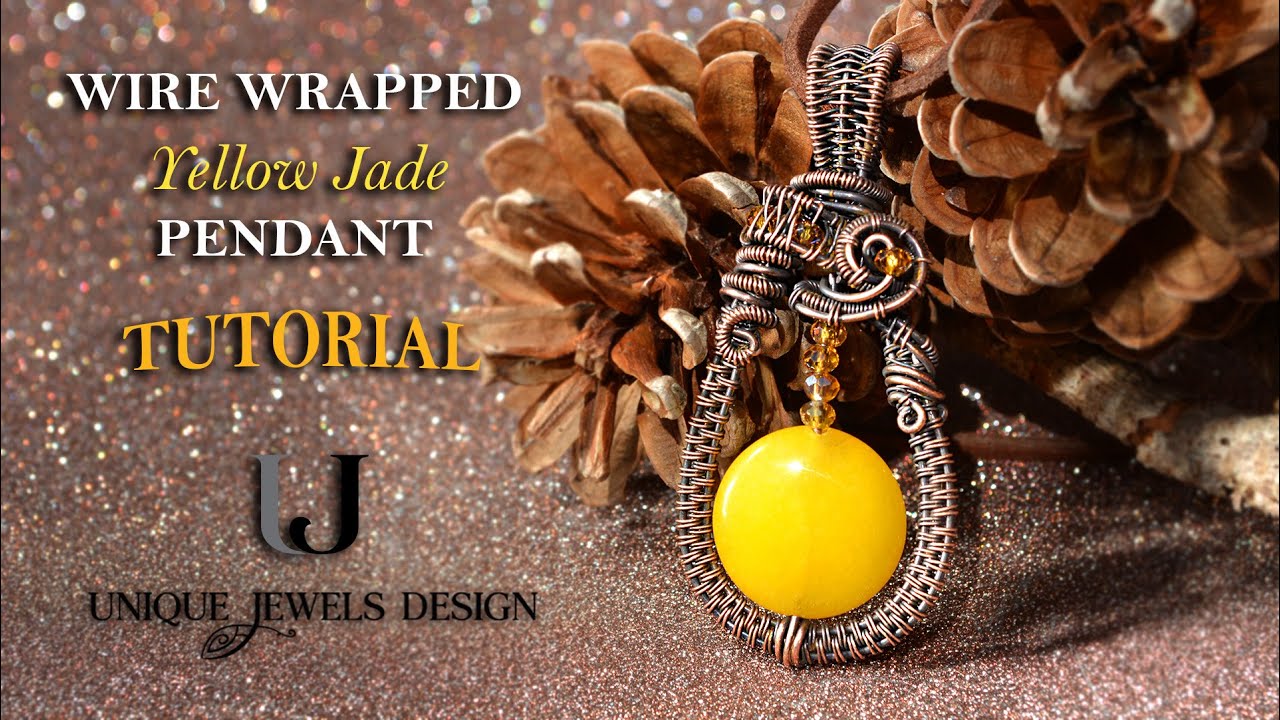WIRE WRAPPED Pendant TUTORIAL, wire-weaving and wire-wrapping  techniques, DIY Jewelry Making
