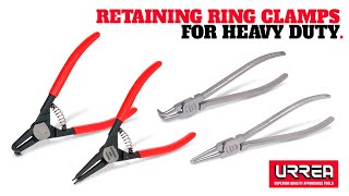 Retaining ring clamps for heavy duty.