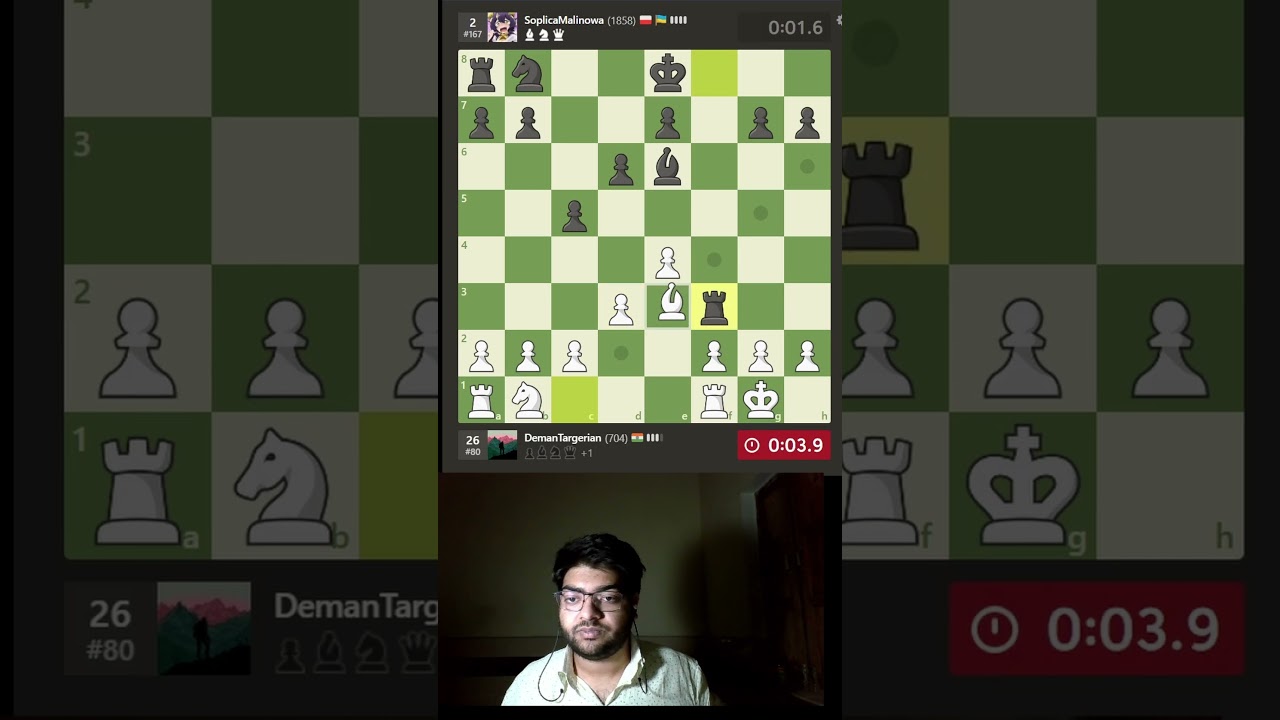 1800 vs 700 ...Who wins ? Spoiler: Elo is a lie ☠️#roadto1ksubs #bulletchess