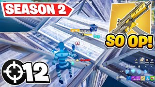 Pxlarized FIRST Fortnite SEASON 2 Win With NEW OP SMG! (Full Ranked Gameplay)