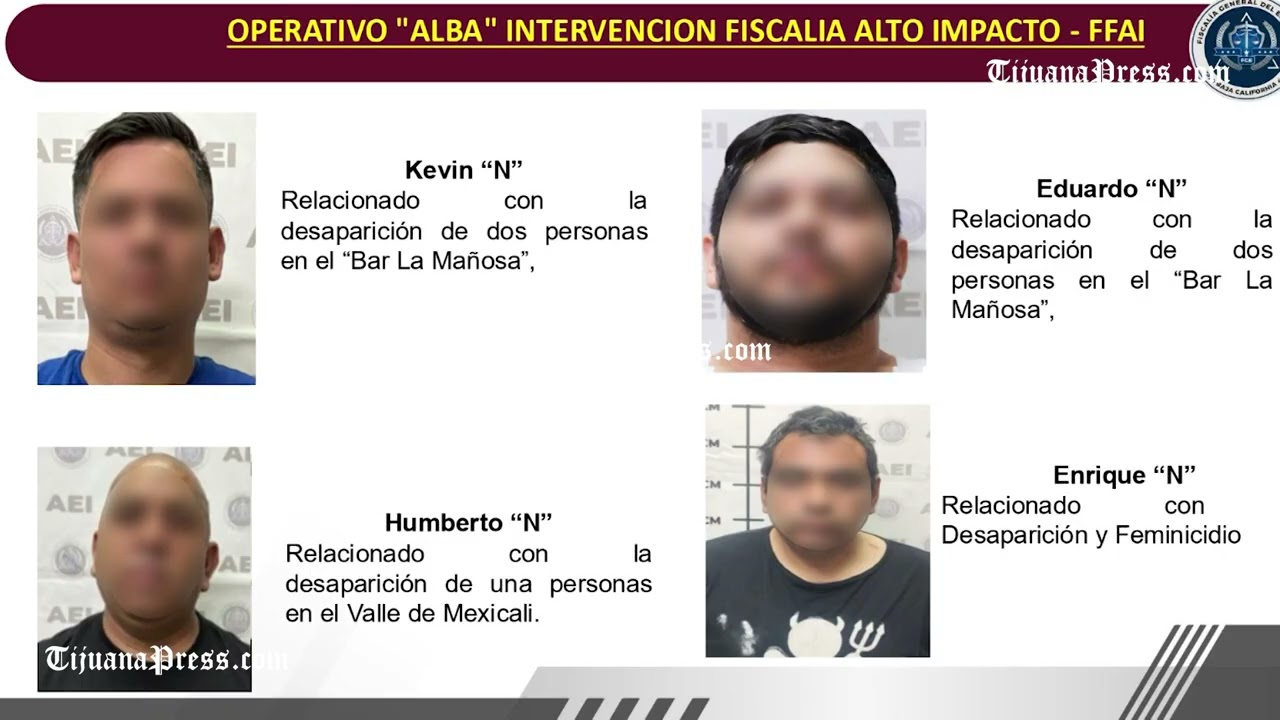 4 Policías detenidos en Mexicali por delitos de alto impacto dice la fiscal