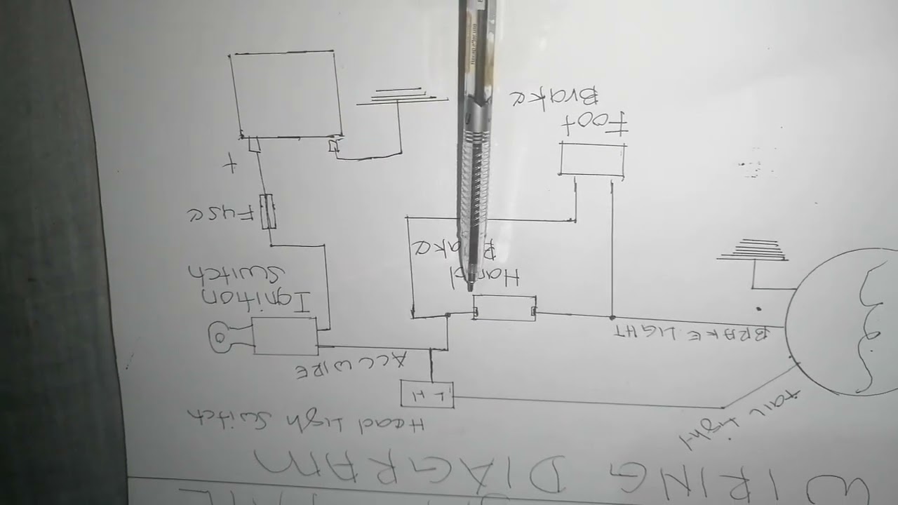 motorcycle Brake light & Tail lights wiring Diagram YouTube