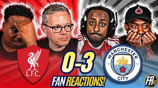 Man City Rival Fans FURIOUS 😠 Watching Liverpool 0-3 Man City | Premier League Rivals Reactions