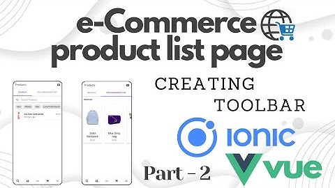 Part 2 : Creating toolbar having title and icon.