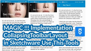 WOW MAGIC !!! CollapsingToolbarLayout Implementation in Sketchware Use This Tools