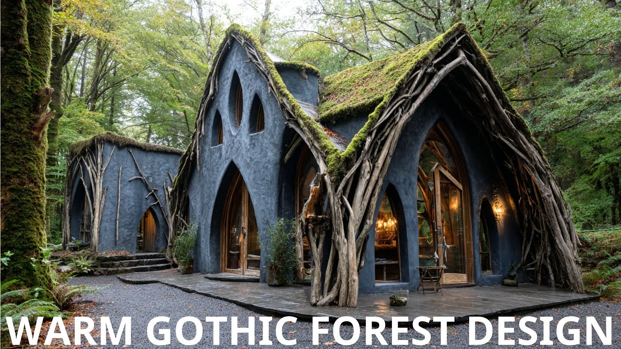 Готический дизайн дома из терракоты | Когда тьма превращается в уют