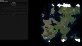 Procedural map generation with biomes