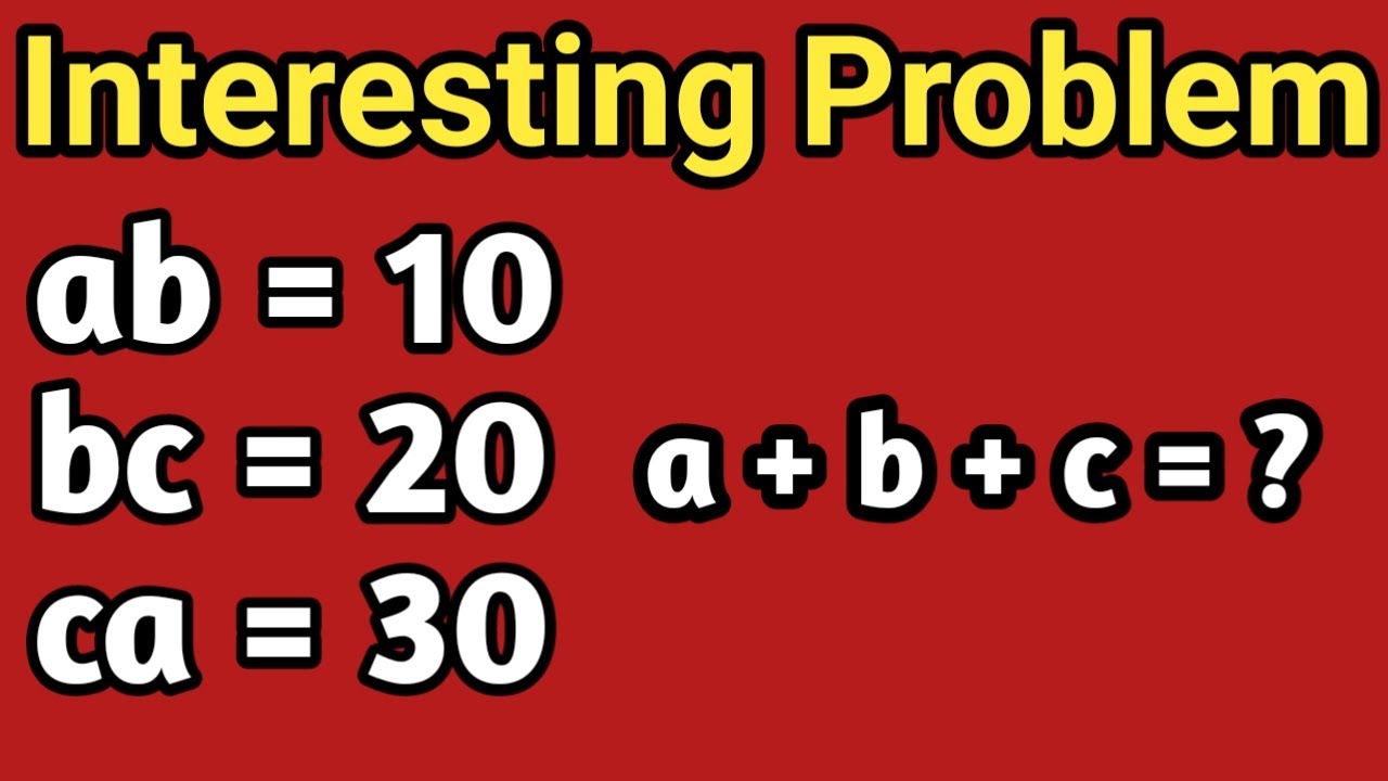Interesting Maths Problem ( Part 2 ) Equation Solving - YouTube