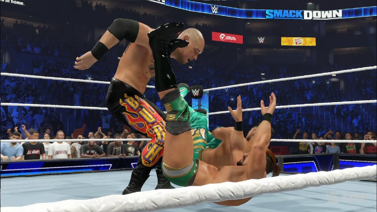 WWE 2K24 Baron Corbin & Apollo Crews vs. Legado del Fantasma SmackDown