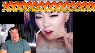 ISNT THIS GROSS?! Crazy Asian Makeup Transformation Asian Makeup Removing Compilation Reaction