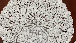 Crochet pineapple tablecloth/ pattern / Crochet Kalakar