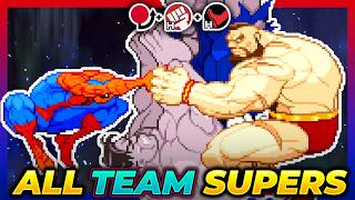ALL TEAM SUPERS (CROSS-OVER COMBINATIONS) - Marvel vs. Capcom: Clash of Super Heroes (MvC) screenshot 5