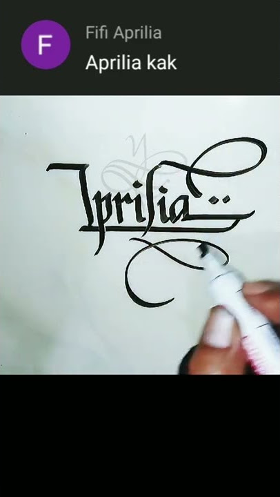 kaligrafi Latin nama aprilia