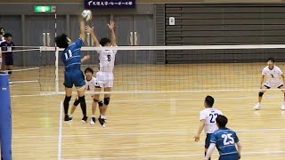 【西日本インカレ2023】準決勝 近畿大vs天理大 第1セット＜男子バレーボール＞