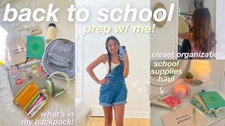 GET ORGANIZED FOR BACK TO SCHOOL WITH ME! school supplies haul, what's in my backpack, routines, etc