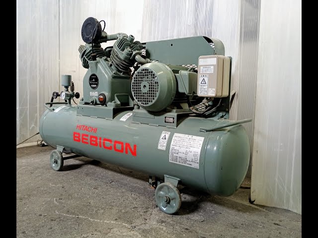 中古]日立 コンプレッサーベビコン2.2P - 9.5VA5(50Hz)(JG206560) 動作