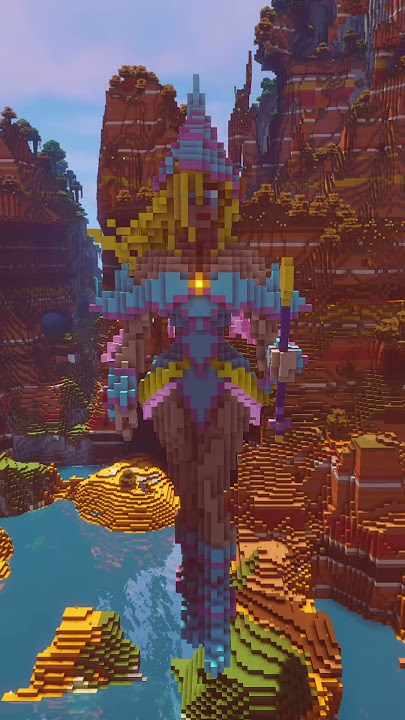 Building Dark Magician Girl in Minecraft | Timelapse