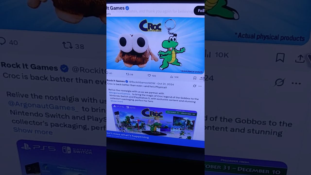 Croc Legend of the Gobbos remastered physical copies shipment update! Standard + collector's edition