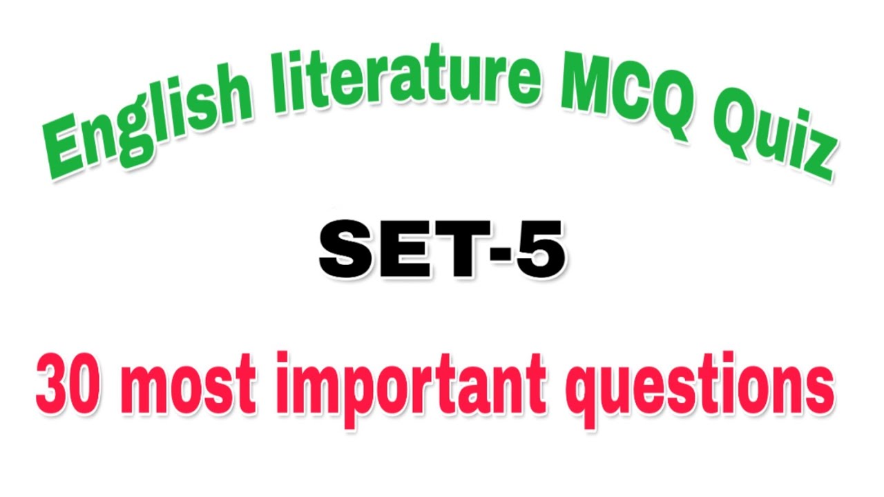 30 best English literature Quiz। English literature MCQ test