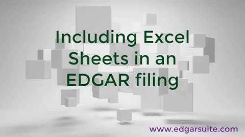 Including Excel tables into an SEC EDGAR filing with EDGARsuite™