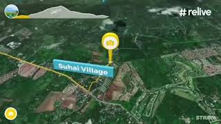 Relive 3D Map - chillax ride on a drizzly weather 🚵‍♂️🌦