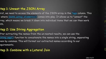 Mastering Postgres: Split JSON Array into a Concatenated List