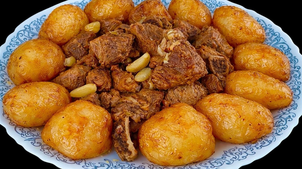 Tender Beef & Golden Potatoes Fried قیله گوشت و کچالو برای رمضان و افطاری‌