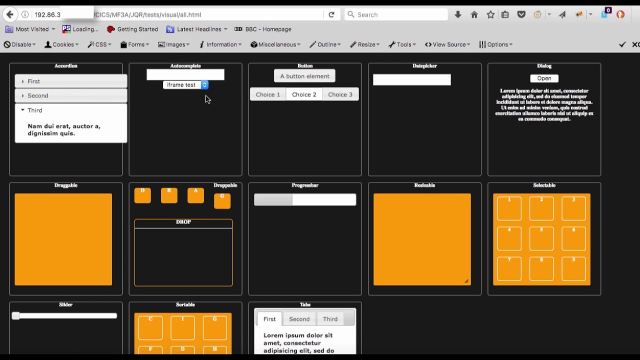 jquery ui served from CICS JS/Server - all widgets. - YouTube